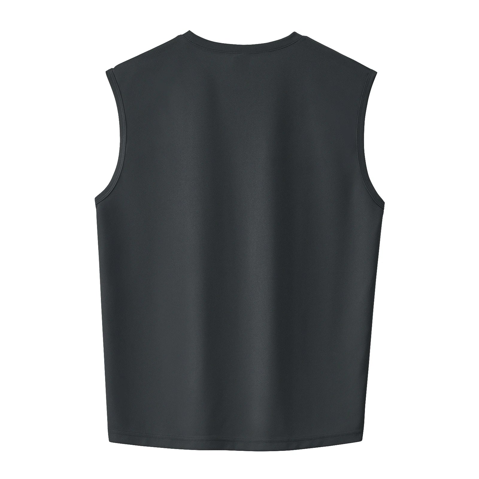 5-piece summer men's quick drying solid color sleeveless sports vest suitable for fitness training and outdoor activities