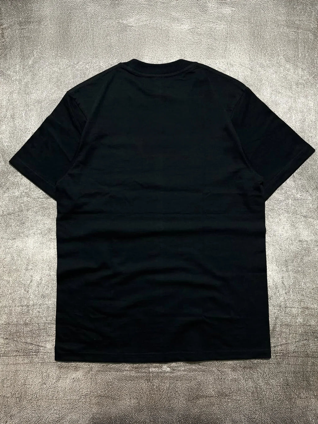 Men's Black Crew - Neck, 200g Cotton Short - Sleeves, T - Shirt with Music-Themed Trendy Heat Transfer