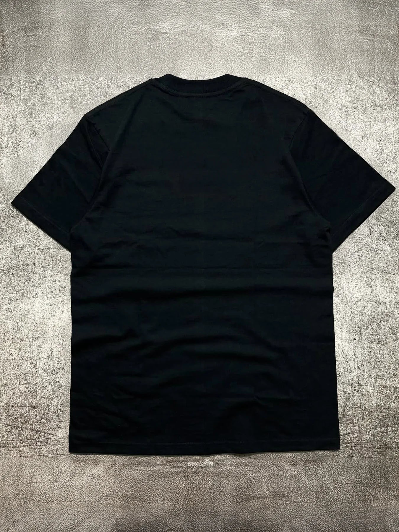Men's Black Crew - Neck, 200g Cotton Short - Sleeves, T - Shirt with Music-Themed Trendy Heat Transfer