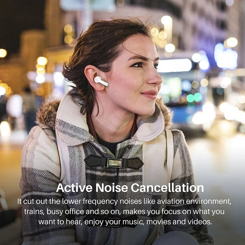 Refurbished TOZO NC2 ANC In Ear Earphones Wireless Earbuds With Mics Noise Cancelling 35dB HiFi Stereo Deep Bass Touch Control