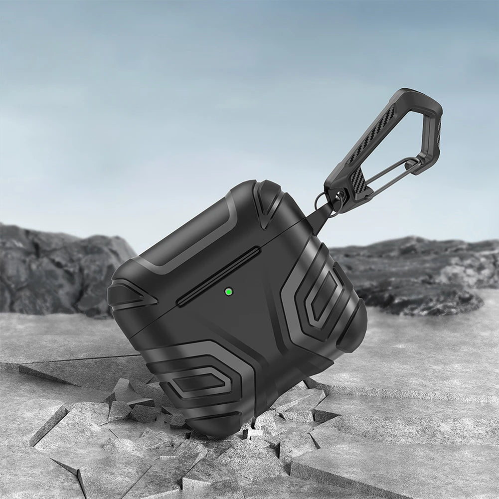 TPU Case for AirPods 4 2024 Protective Cover with Carabiner Anti-Drop Shockproof and Dustproof Design