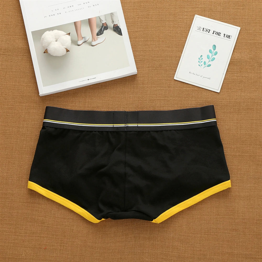 Addicted Men's Cotton Underwear Low Waist Sexy Trendy Briefs Comfortable Sweat-Absorbent Antibacterial Boxer Shorts Underpants