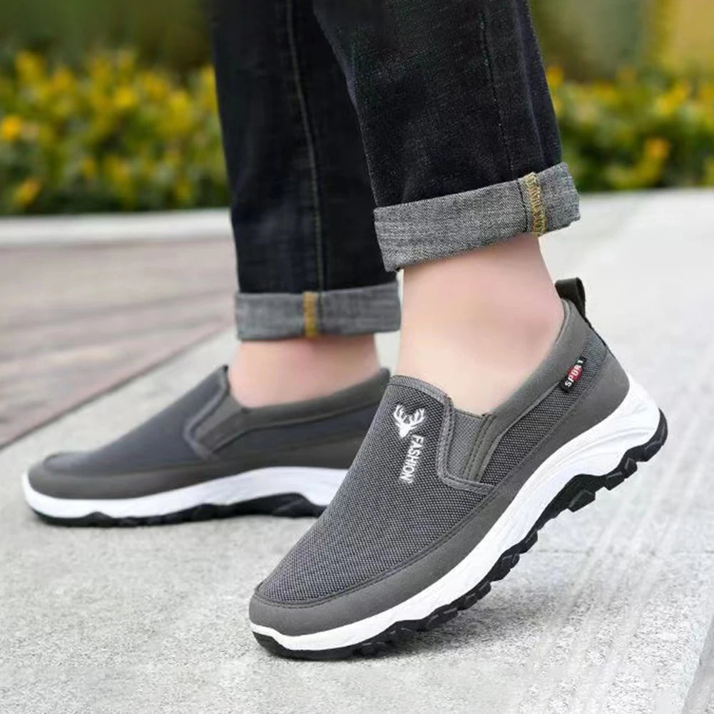 Men Orthopedic Travel Plimsolls Breathable Casual Travel Shoes Non-Slip Comfortable for Outdoor Activity Hiking Walking
