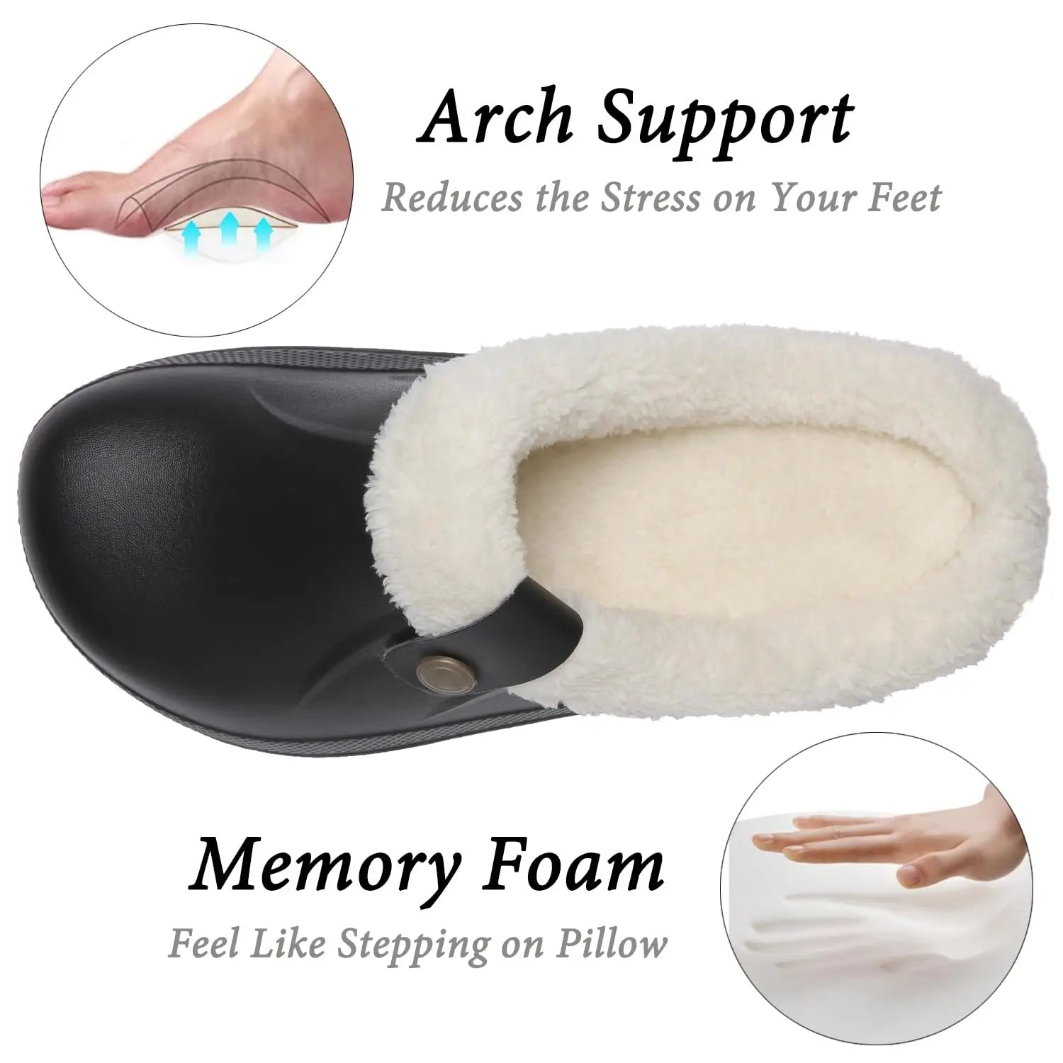 New Men Waterproof Slippers Women Men Fur Clogs Slippers Winter Men Garden Shoes Outdoor Antiskid Mules Indoor Soft House Shoes