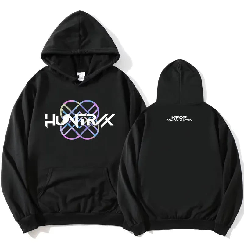 KPop Devil Hunter Huntrix logo hoodie men's movie pattern Loose printing 2025 Casual high-quality hoodie