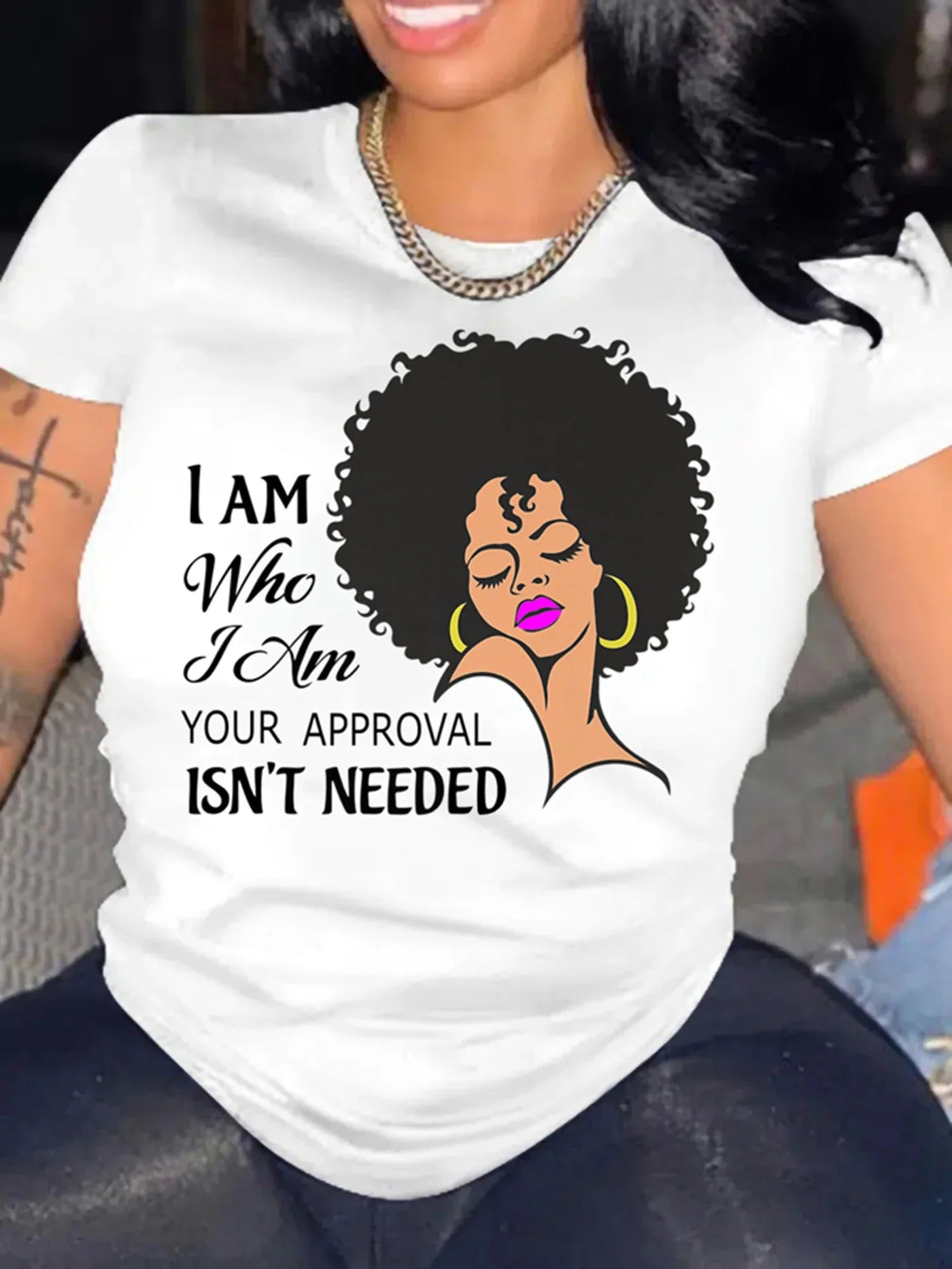 Plus Size Women's Casual T-Shirt Dress - Hip Hop Queen Printed Loose Short Tee for Stylish Comfort
