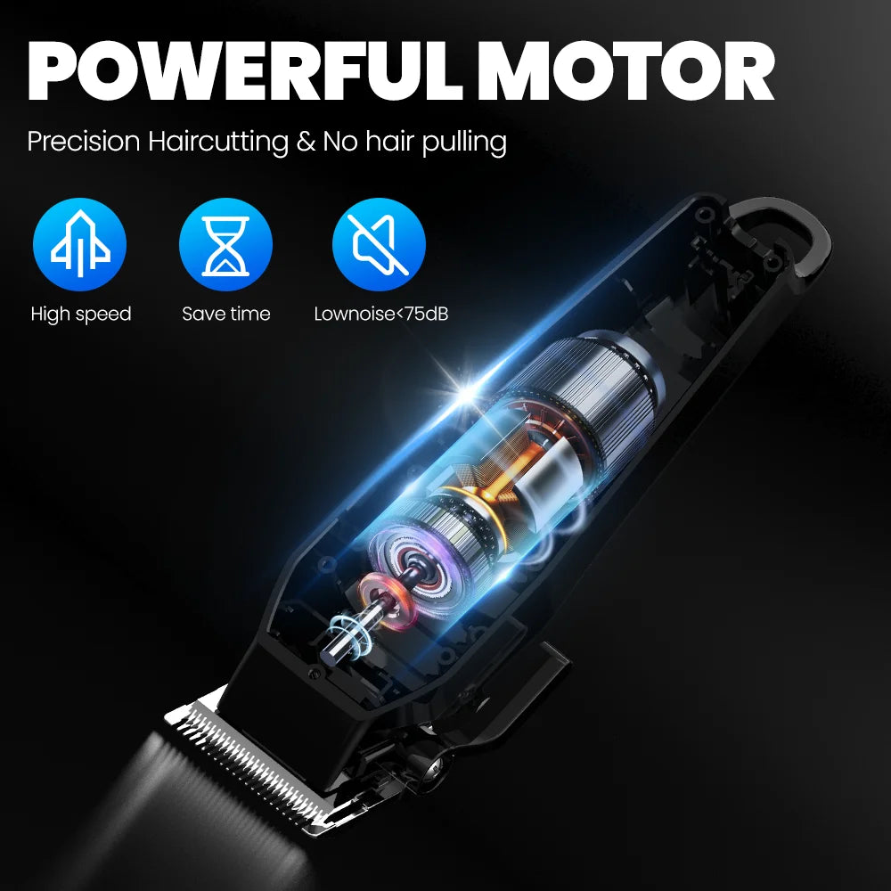 Sejoy Professional  Hair Clippers for Men Trimmers Set for Barber Cordles with LED Display Slick Hair Cut Self-Sharpening Blades