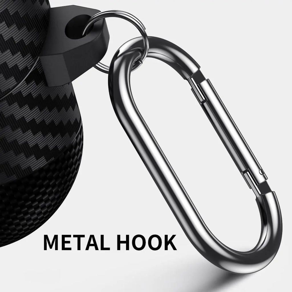 New For Samsung Galaxy Buds 3 Pro with Keychain & Cleaner Kit Funny Skull Carbon Fiber Protective Case For Samsung Galaxy Buds 3