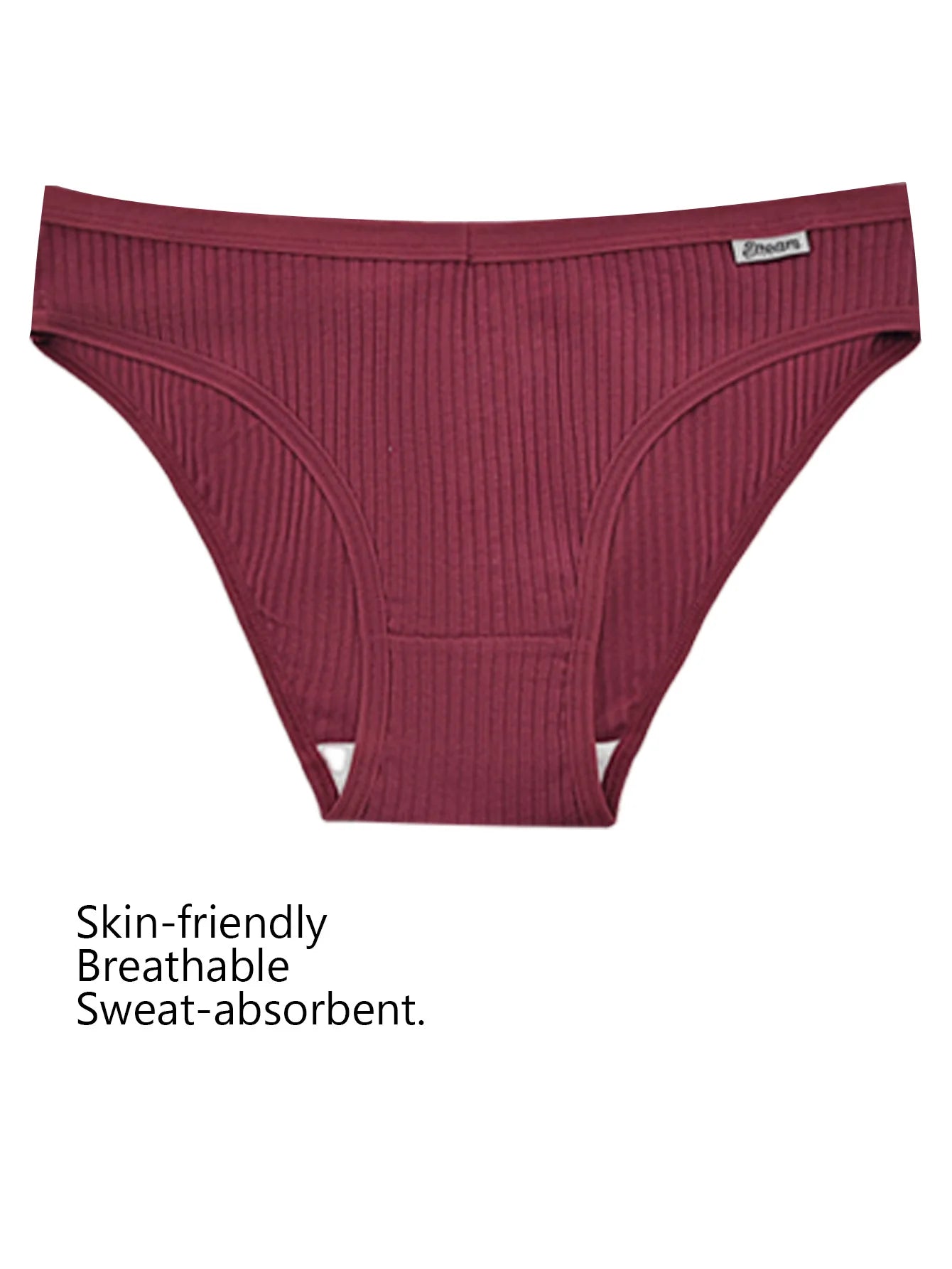 Random color 7-piece packaging, women's simple 93% cotton comfortable, soft and close-fitting bikini underwear, sexy women's und