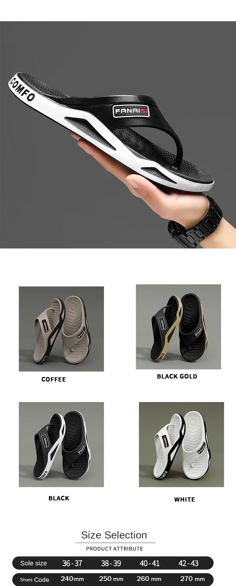 New 2026 Flip Flops For Man Flip-Flops Sports Beach Sandals Men Casual Fashion & Trend Comfortable Shoes House Home Outdoor