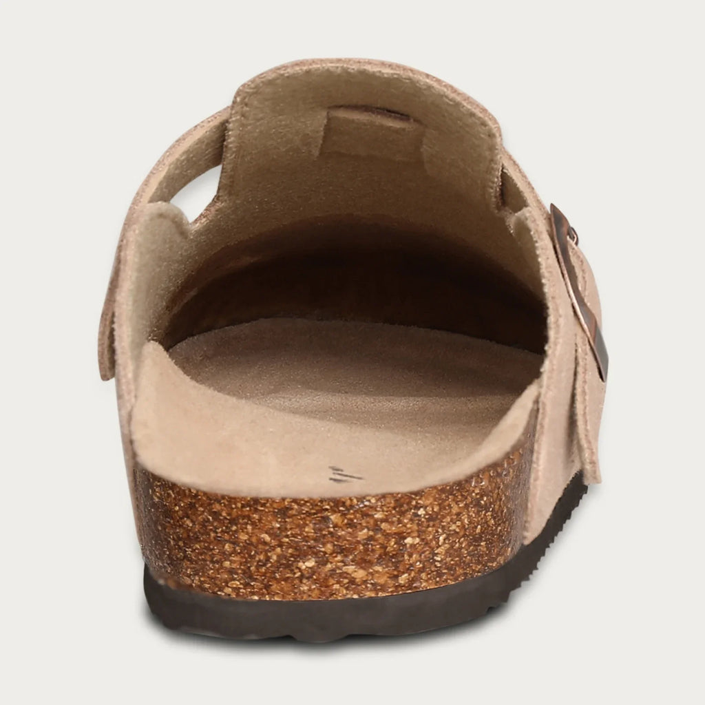 Fashion Women's Suede Mules Slippers Men Clogs Cork Insole Sandals With Arch Support Outdoor Beach Slides Home Shoes
