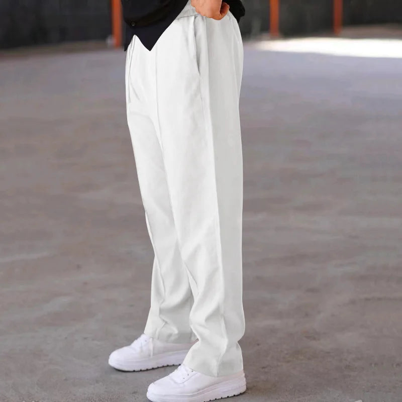 2025 New Thin Pants Men's Spring/Summer Loose Straight Leg Sports Casual Pants American Oversize Long Leg Pants