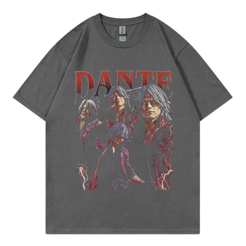 Limited Devil May Cry Game Graphic T Shirts Gothic Vintage Short Sleeve T-shirt Unisex Fashion Casual Loose T-shirts Streetwear