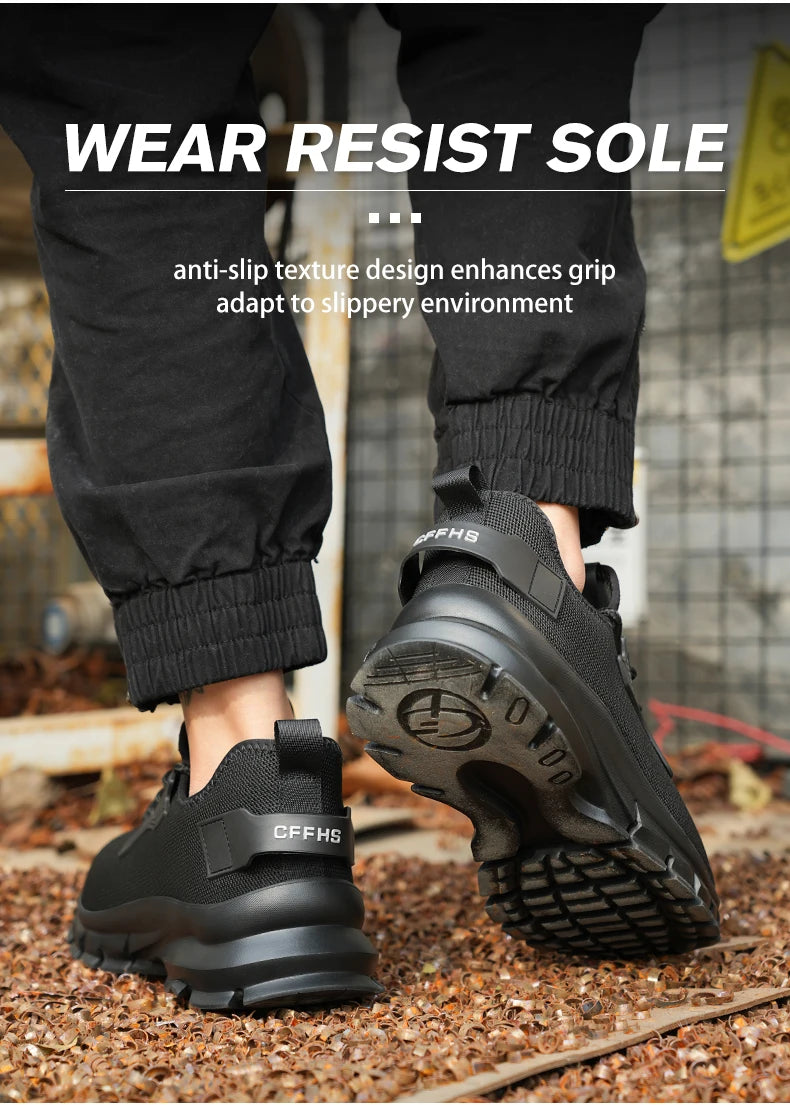 Soft-soled, comfortable, anti-smash, anti-puncture and breathable safety shoes