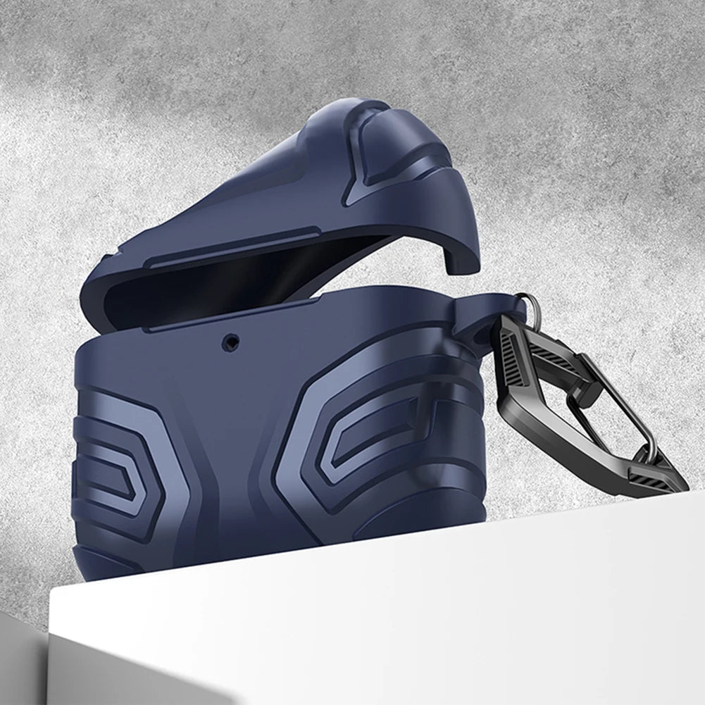 TPU Case for AirPods 4 2024 Protective Cover with Carabiner Anti-Drop Shockproof and Dustproof Design