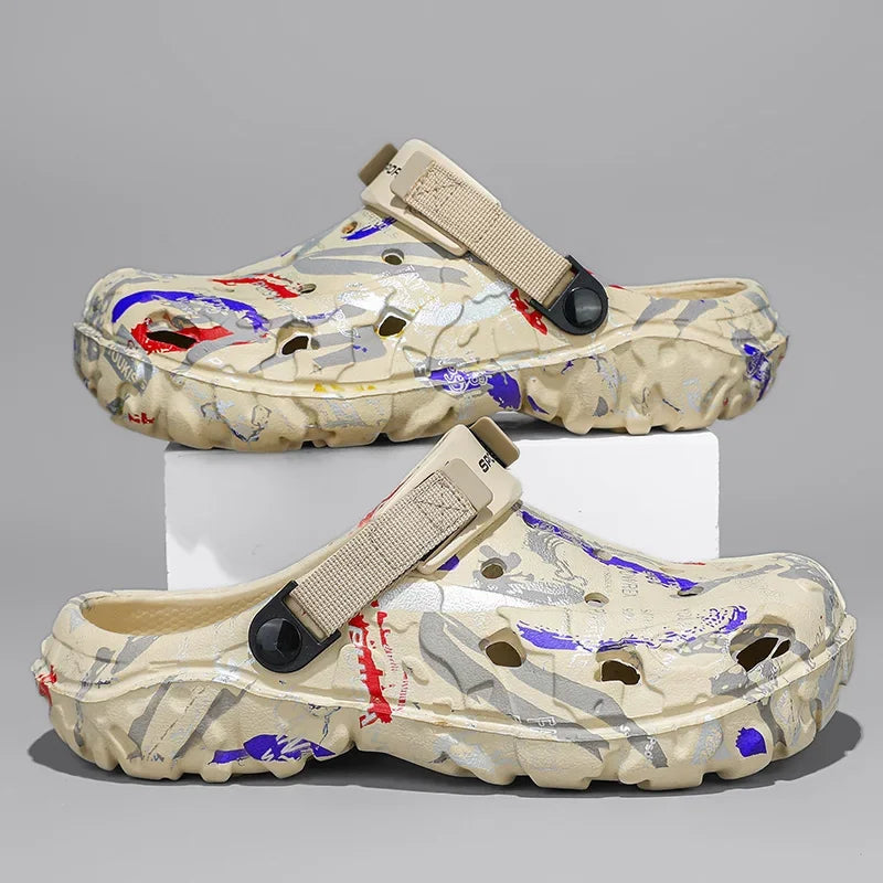 Summer Men Slippers Camouflage Platform Outdoor Clogs Shoe Women Beach Sandals Male Soft EVA Indoor Home Slides Lover Flip Flops