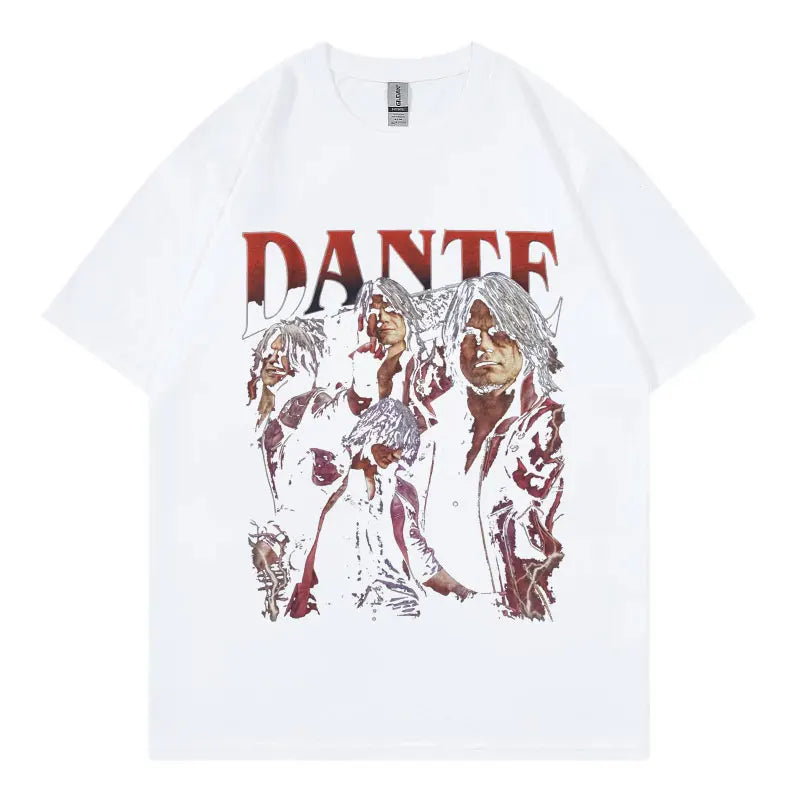 Limited Devil May Cry Game Graphic T Shirts Gothic Vintage Short Sleeve T-shirt Unisex Fashion Casual Loose T-shirts Streetwear