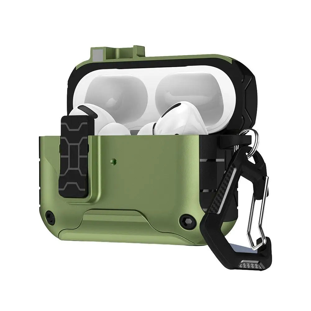 for Airpods Pro 3 (2025) Case with Secure Lock Automatic Pop-up Full Protective Hard Cover with Keychain for AirPods Pro 3