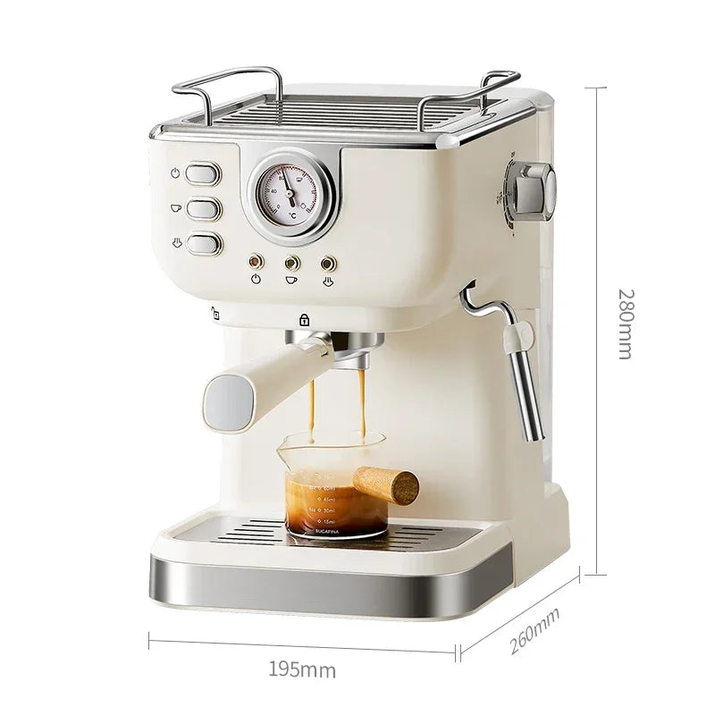 20 Bar Electric Coffee Machine Italian Semi-automatic Professional Expresso Coffee Maker Office Small Coffee Machines 220V