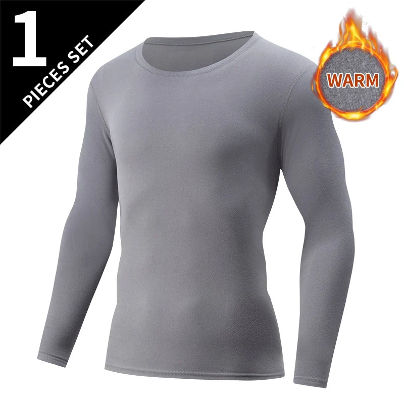 1/2/4-Piece Men's Fall/Winter Thermal Underwear Fashion Joker Long-sleeved Trousers Home Suit Youth Sports Elastic Waist Pants