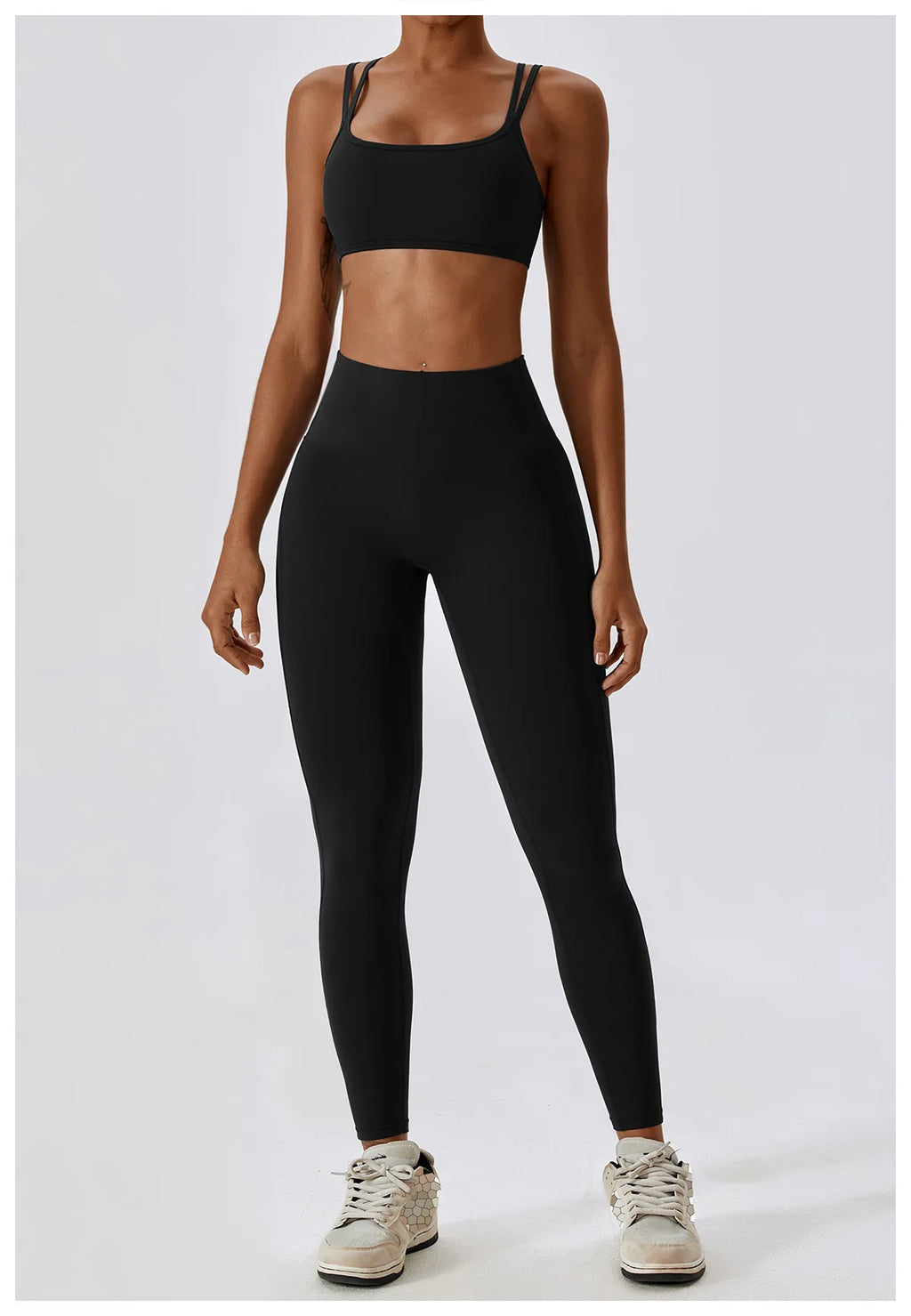 2PCS Yoga Set Nude Feeling Workout Sets Women Tracksuit Gym Push Up Fitness Running Workout Sportwear Sport Bra Leggings Suit