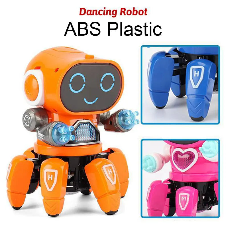 Dance Music Robots For Kids 6 Claws Octopus Spider Robot Birthday Gift Toys For Children Early Education Baby Toy Boys Girls
