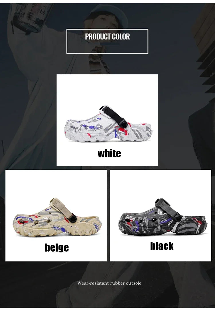 Summer Men Slippers Camouflage Platform Outdoor Clogs Shoe Women Beach Sandals Male Soft EVA Indoor Home Slides Lover Flip Flops