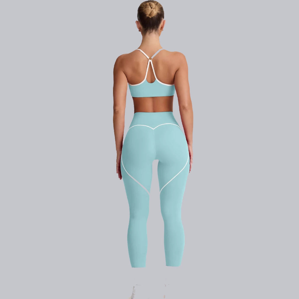 2 Pieces Tracksuit Women Yoga Set Nude Feeling Workout Set Gym Clothes Push Up Fitness Running Sportwear Sport Bra Leggings Suit