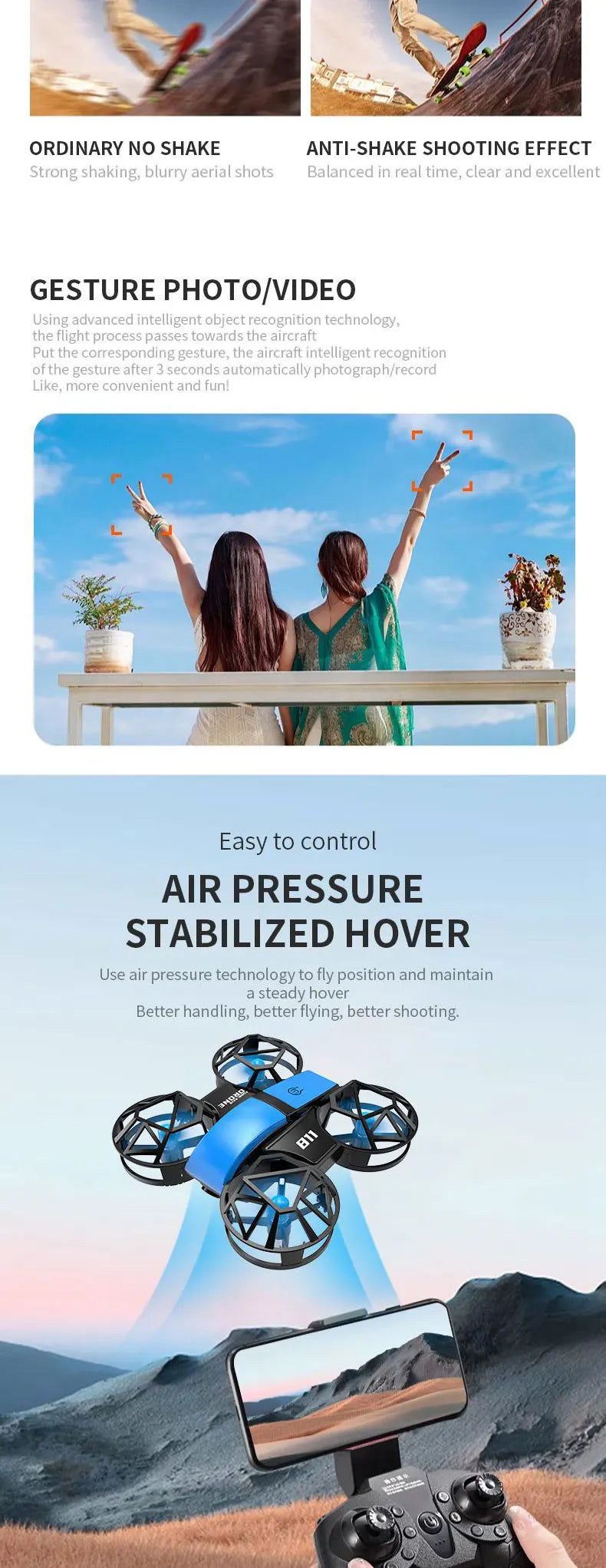 Dowellin D12 Drone Mini Remote Control Aircraft New Children's Toy HD Dual Camera Fixed Height RC Quadcopter Starter Gifts