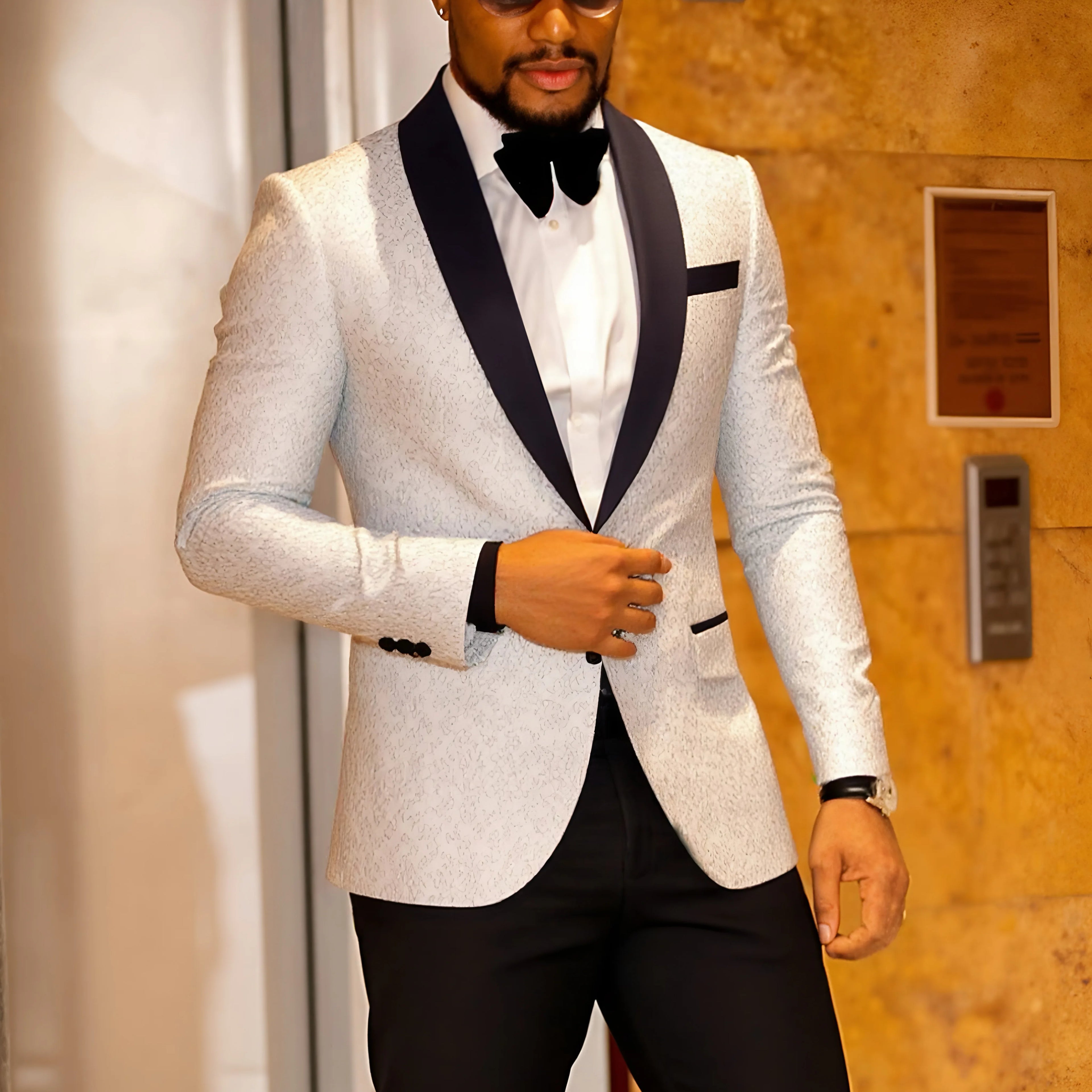 Men's Paisley Tuxedo Jacket One Button Dress Suit Jacket Floral Blazer for Dinner Party Prom Wedding