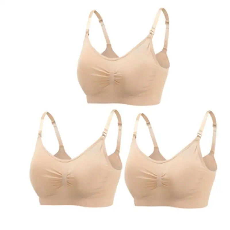 3pcs/Set High Quality Maternity Nursing Bras Cotton Breastfeeding Pregnant Underwear Seamless Large Size Breathable Bra Push Up