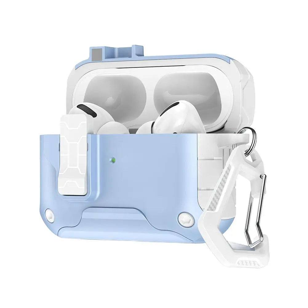 for Airpods Pro 3 (2025) Case with Secure Lock Automatic Pop-up Full Protective Hard Cover with Keychain for AirPods Pro 3
