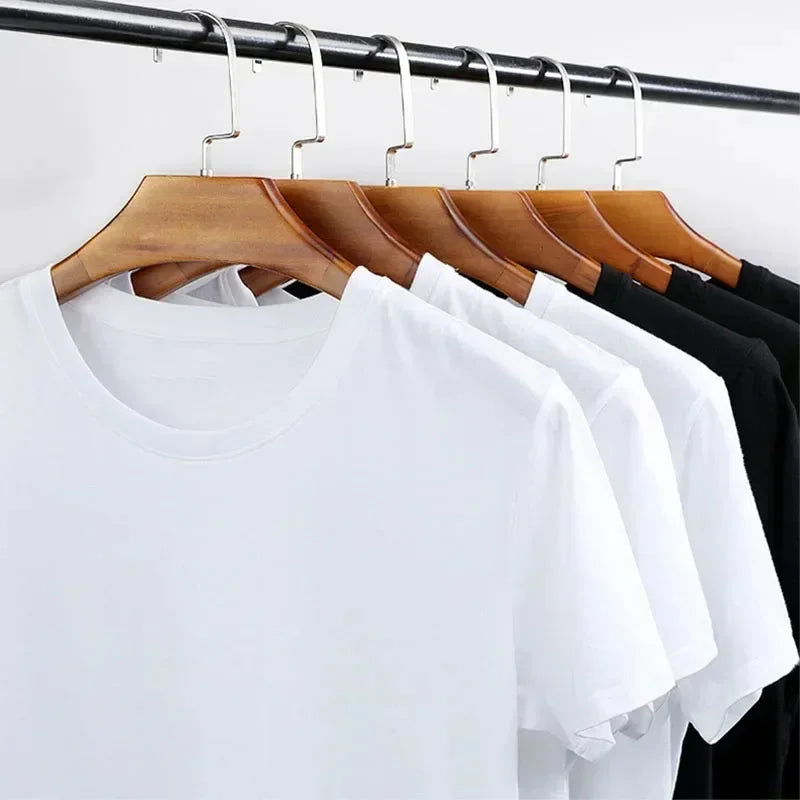 Graphic Print White & Black T-shirts Men's Women's Plus Size Casual Short Sleeve Crew Neck Cotton Tee Unisex Fashion Street Tops