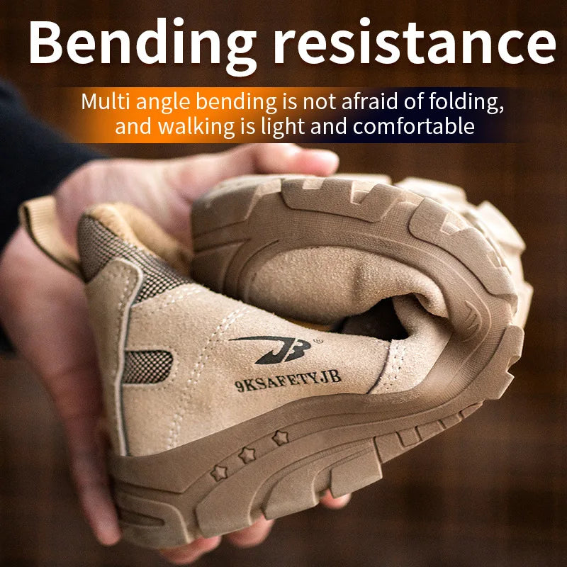 Composite Toe Light Weight Safety Shoes Comfortable Soft Work Sneakers Wear-resisting Anti-Puncture Low Top Casual Walking Shoes