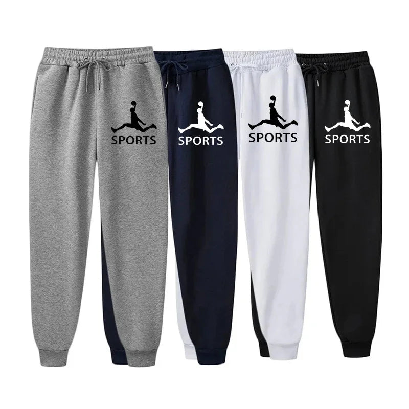Autumn Winter Men's Casual Pants Drawstring Casual Pants Joggers Workout Running Gym Fitness Sports Trousers Streetwear