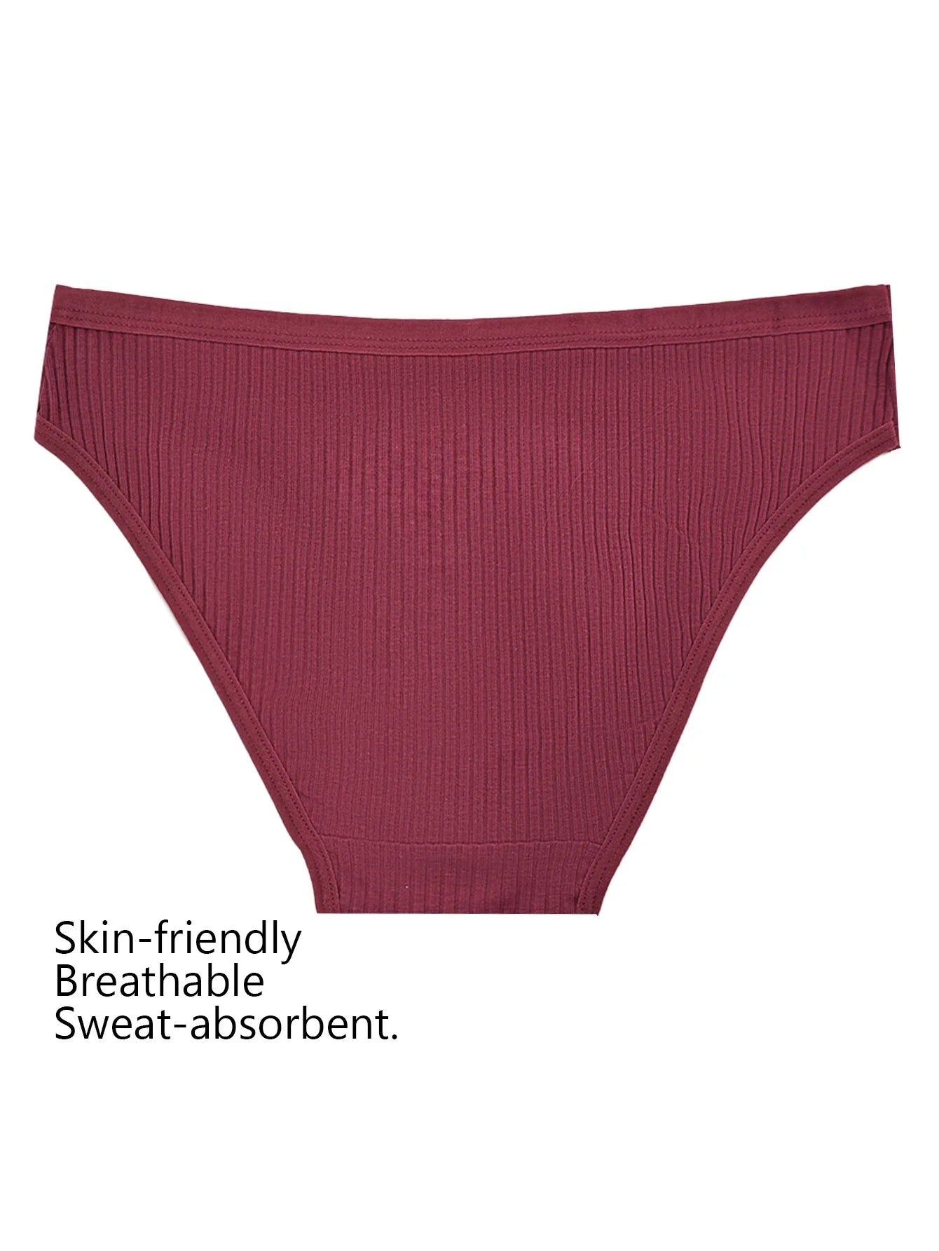 Random color 7-piece packaging, women's simple 93% cotton comfortable, soft and close-fitting bikini underwear, sexy women's und