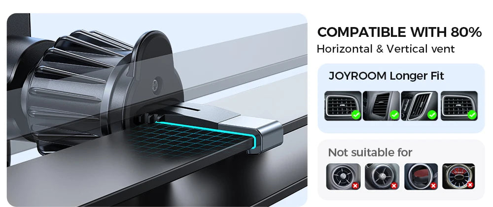 Joyroom Magnetic Car Phone Holder Universal Strong Car Air Vent Phone Mount Compatible with iPhone Samsung LG Google Pixel, etc