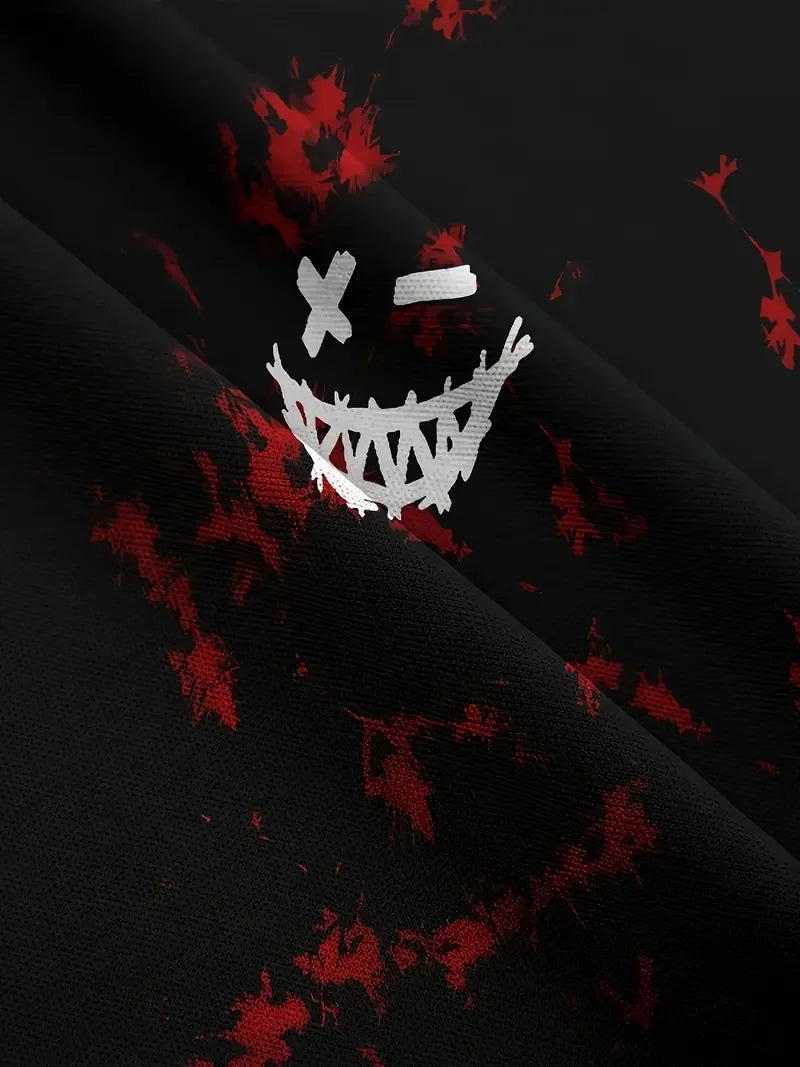 Men's trendy round neck short-sleeved shorts two-piece suit, 3D digital printing high-definition pattern, summer leisure and com