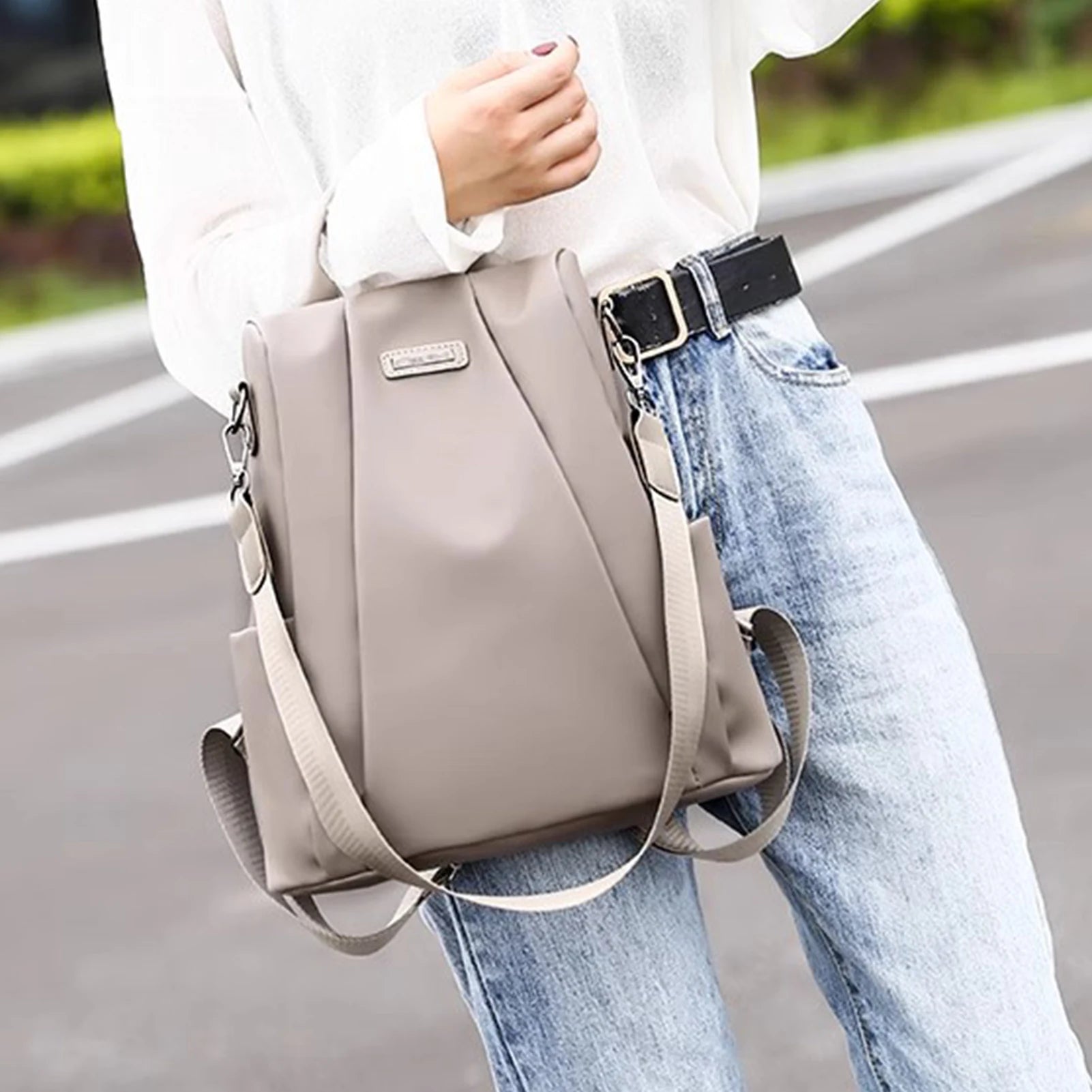 Oxford Cloth Anti Theft Backpacks Multi-Pocket Lightweight Women Backpack for Outdoor Camping Hiking korean style