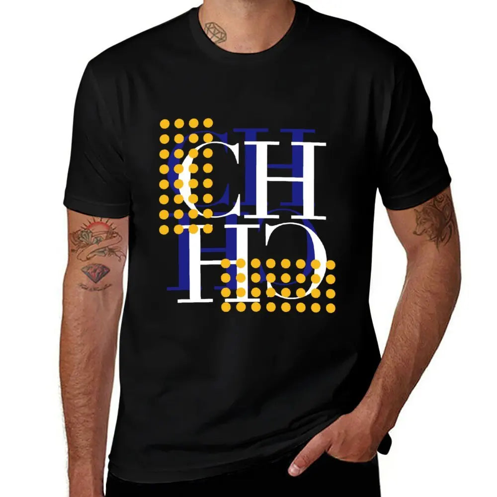CHCH Men T Shirt Summer Cotton Tops Fashion Tshirts O-neck Round Collar Short-Sleeve Men Top Tees