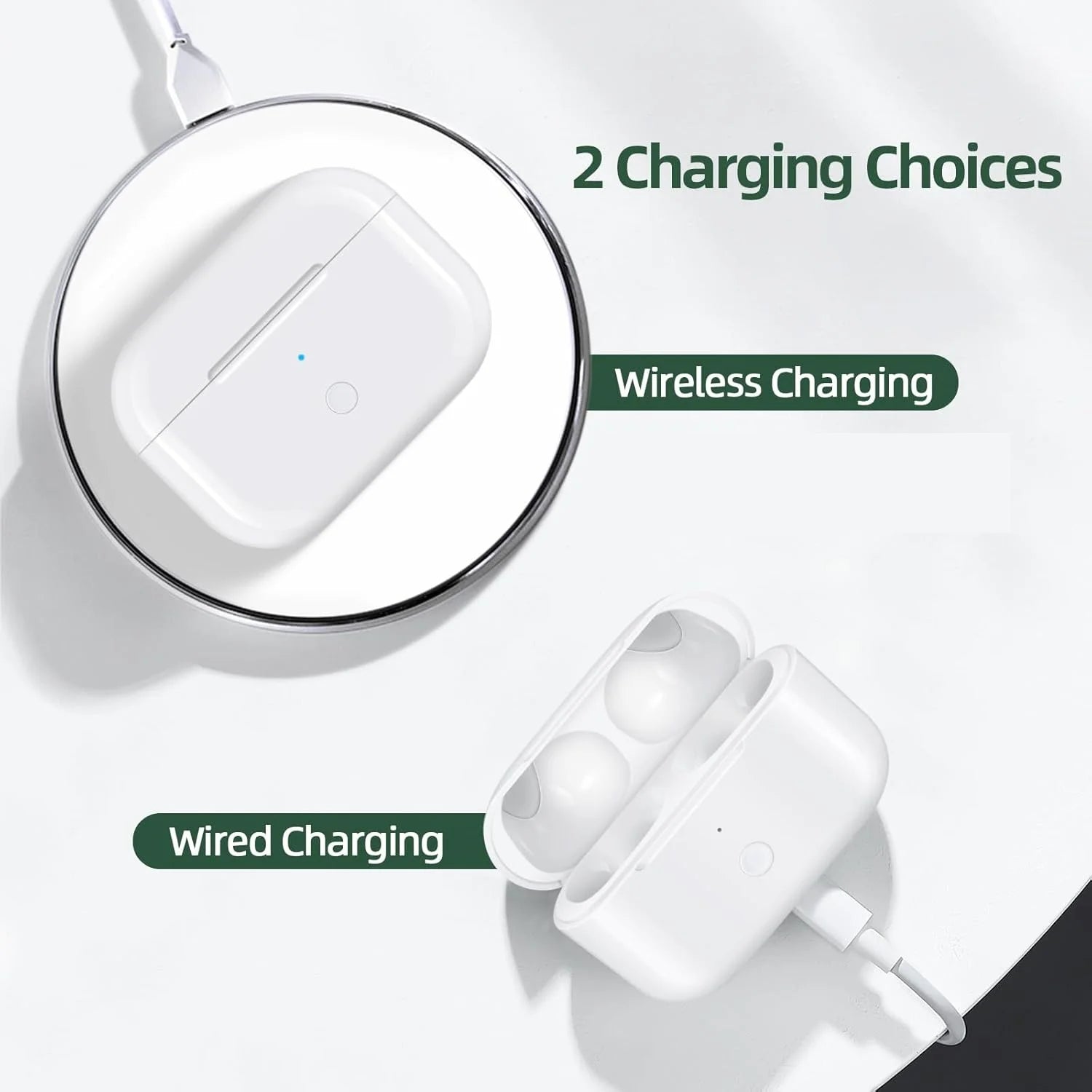 Replacement For AirPod Pro1 2 Charging Case with AirPods 4st&2nd Generation Wireless Charging box Bluetooth Pairing For Apple 3