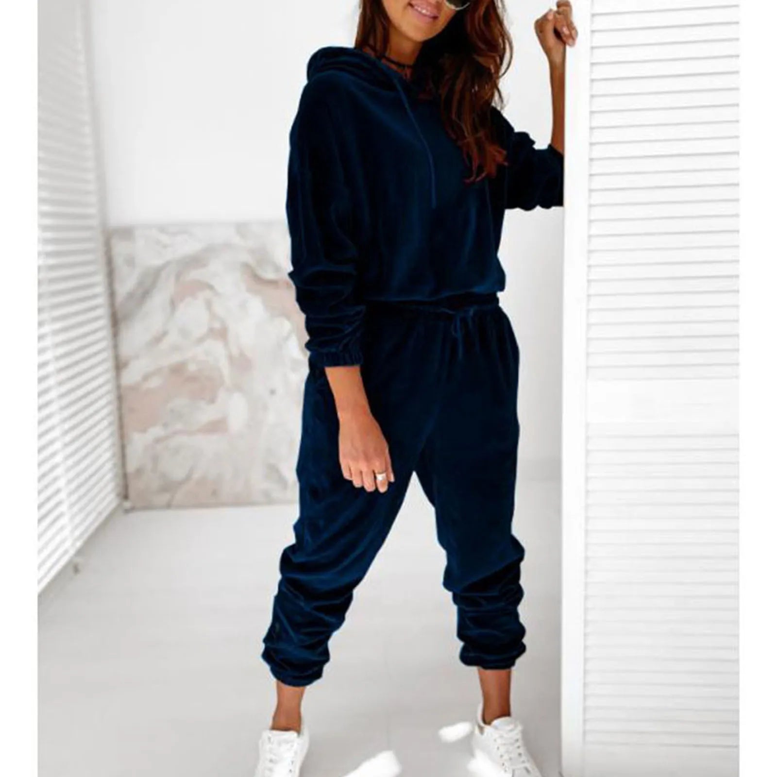Party Outfit Women's Spring And Autumn Winter Hoodie Set Solid Color Casual Fashion Sports Pants Two plus Size Snow Bib Overalls