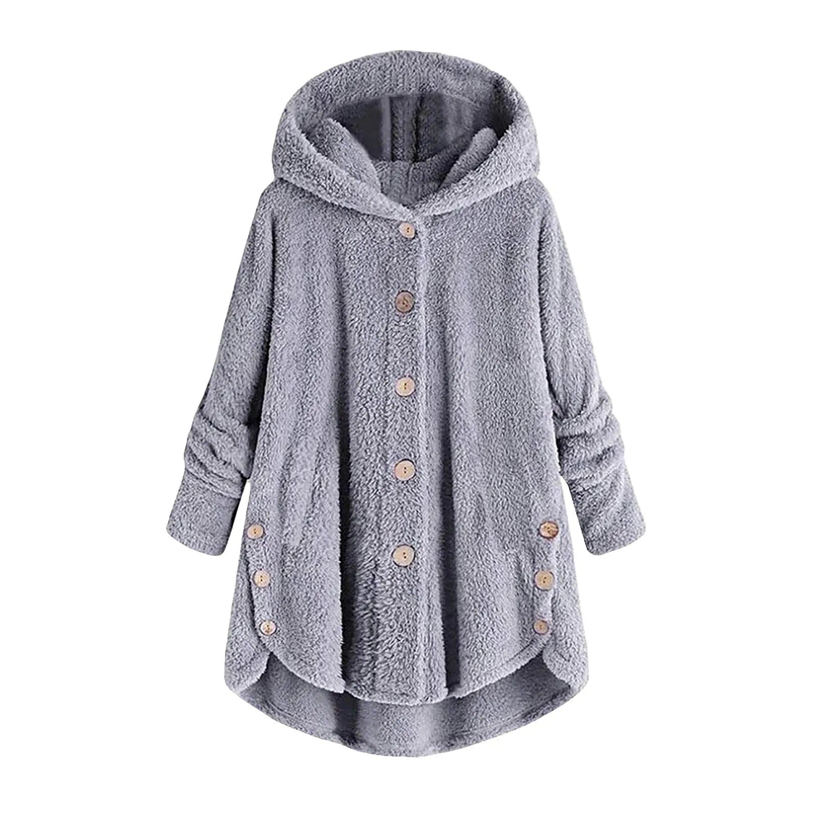 Autumn Winter Coat Women Warm Coat Wool Jacket Female Plush Coat Hooded Jacket New Women's Coats Solid Color Jacket