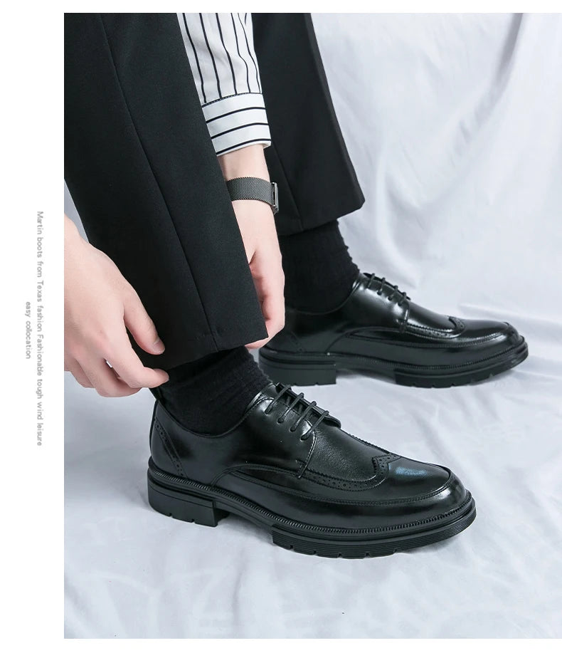 Men's Dress Oxford Shoes Classic Lace Up Formal Shoes