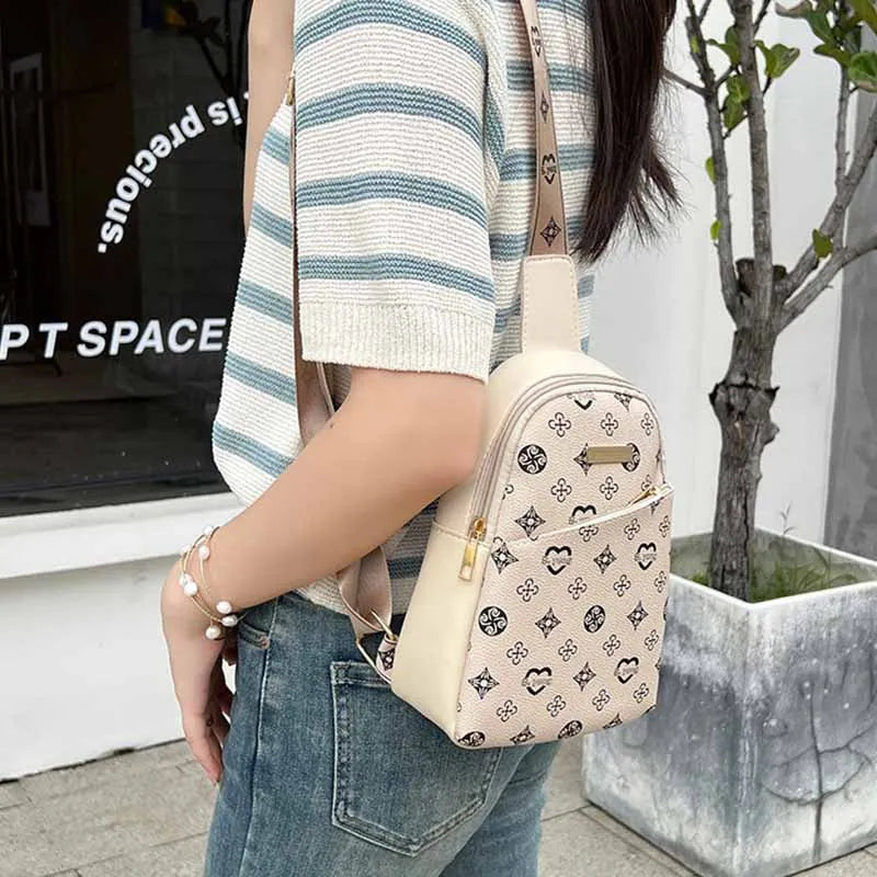 Women's Crossbody New Chest Bag 2024ladeis Bag Women's Crossbody Printed Bag Men's Chest Bag