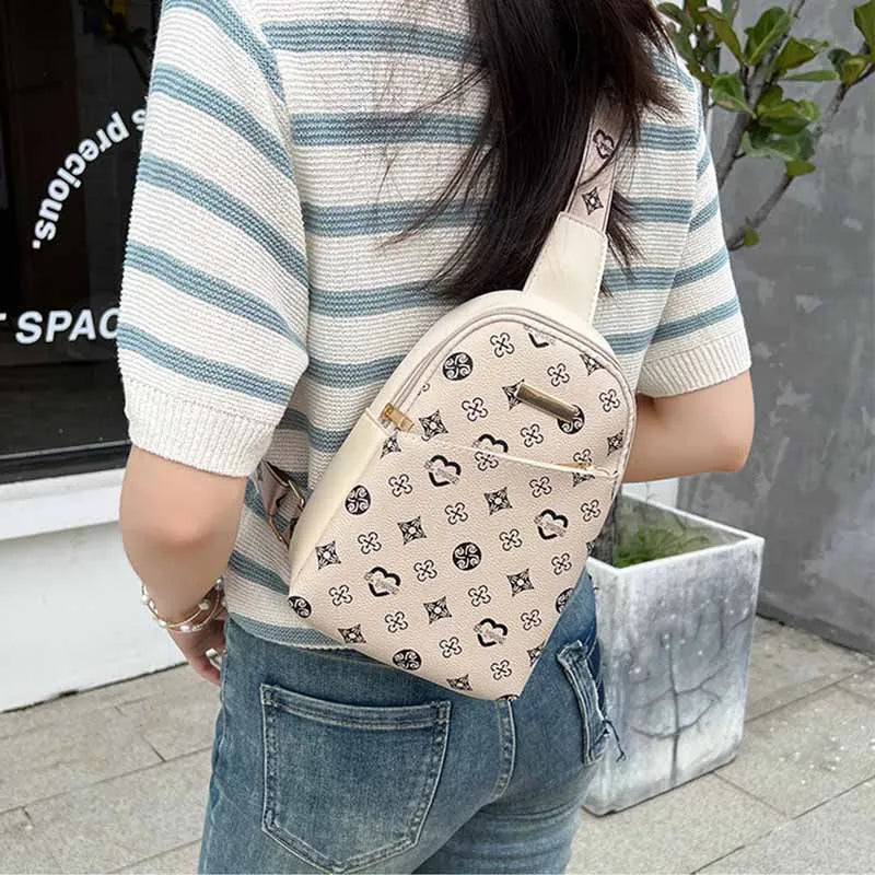 Women's Crossbody New Chest Bag 2024ladeis Bag Women's Crossbody Printed Bag Men's Chest Bag