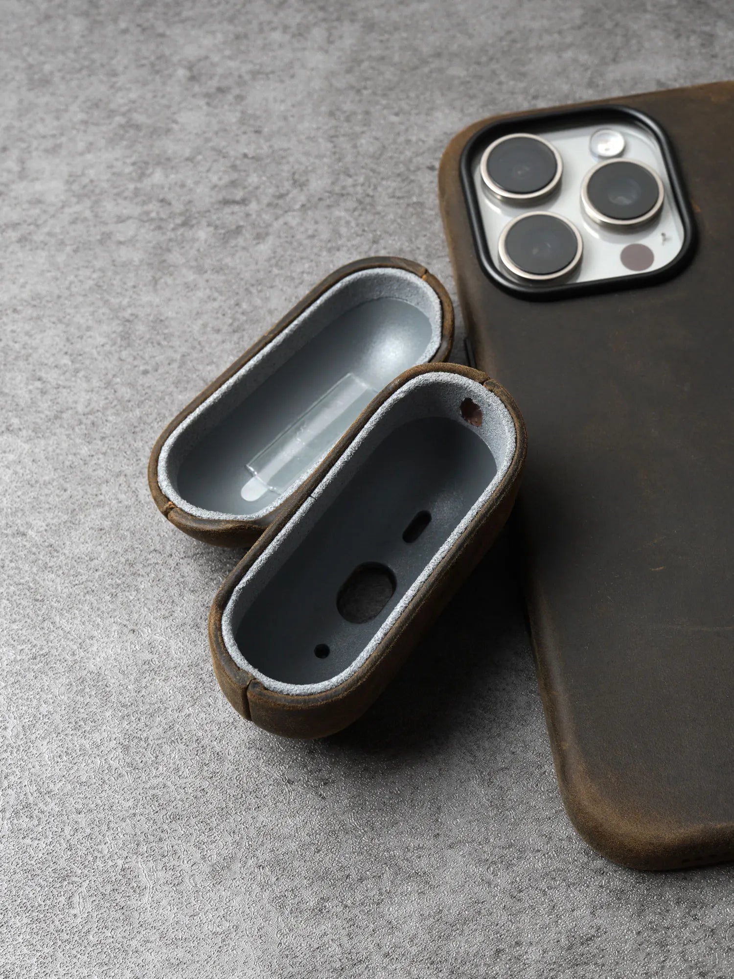 YMW Crazy Horse Genuine Leather Case for AirPods Pro 3 2 Luxury Cowhide Cases Wireless Bluetooth Headset Cover