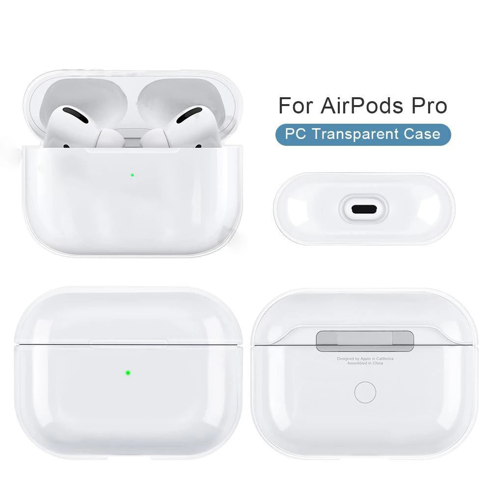 Transparent Earphone Case For Apple Air Pods Pro 1 2 PC Case Clear Hard Shell Protective Cover For Air Pods 3 2 1 Charging Box