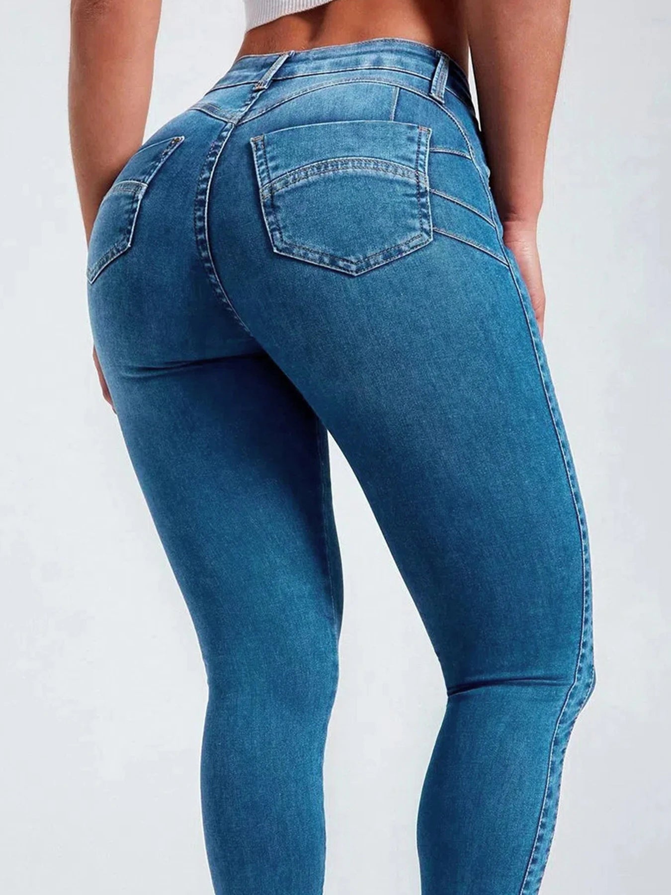 2025 new women's sexy hip lifting tight jeans, high stretch casual comfortable jeans, summer clothing