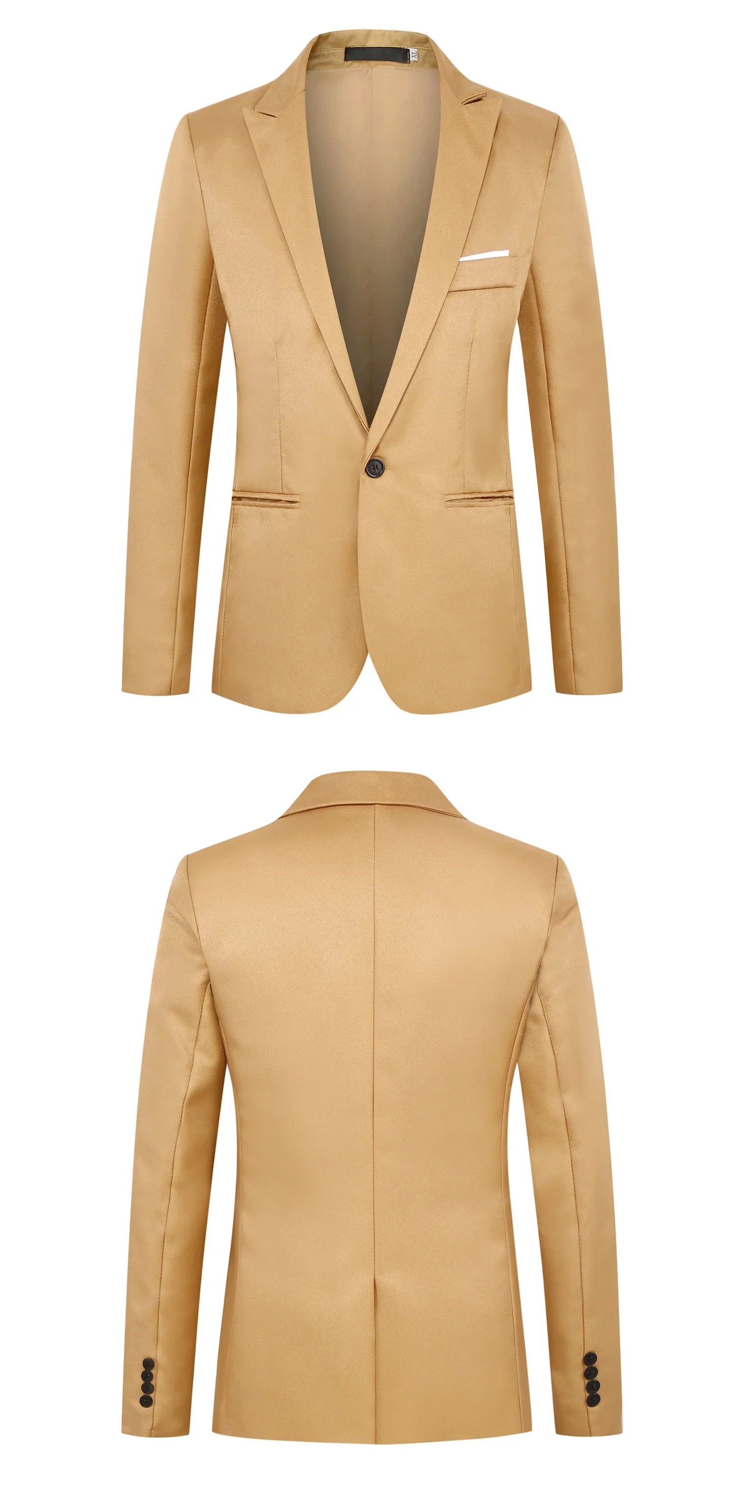 Autumn New Men's Light Luxury Suit Outwear Casual Business Trendy Suit Jacket Solid Color Classic Suit Button Up Costume Homme